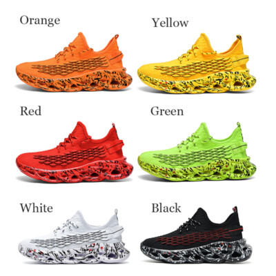 Fashion 3D Dragon Scales Men's Athletic Shoes Mesh Sneakers Blade Sports Shoes-image