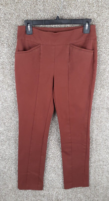 Chicos So Slimming Pull On Pants Womens 00 Short Rust Orange Stretch Mid Rise-image