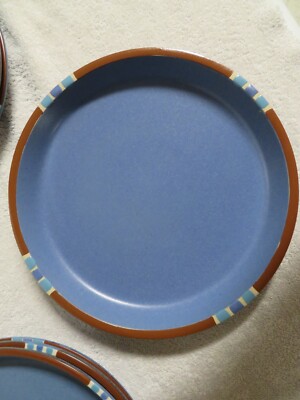 Dansk Vintage Sky Blue MesaChop Plate, Large Dinner Plate - 12 1/2