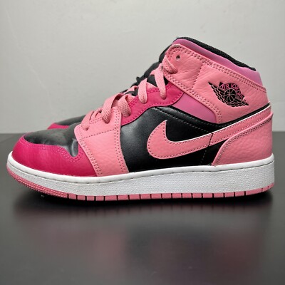 Size 5.5Y - Jordan 1 Mid Coral Chalk-image