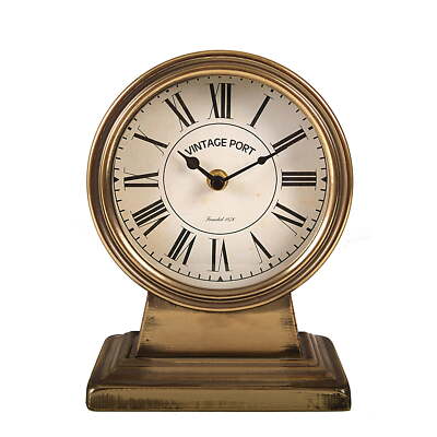 Creative Co-Op Quartz Gold Metal Tabletop Clock High Quality Practical Home-image