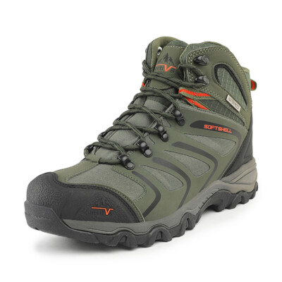 Men's Waterproof Hiking Boots Mid Top Ankle Lightweight Outdoor Trail Work Shoes-image