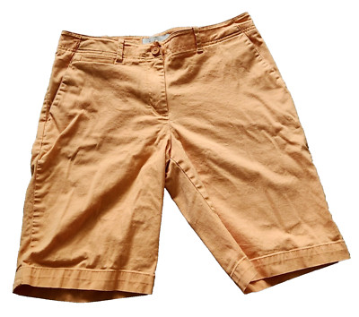 Talbots Bermuda Shorts Women's 6 Orange 31 x 9.5 Mid Rise Stretch-image