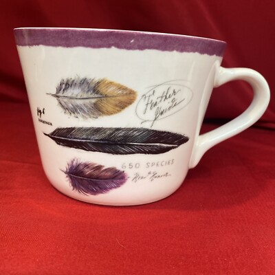 Creative Co Op Feather Guide Oversized Coffee Tea Soup Mug Angela Stachling-image