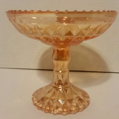 Jeanette Windsor Marigold Lustre Pedestal Compote Dish-image