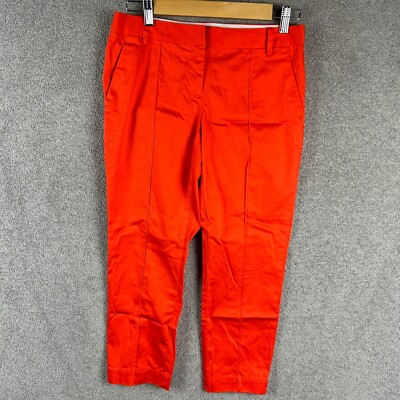 Country Road Pants Womens Size 6 Trousers Orange Mid Rise Formal Relaxed Fit-image