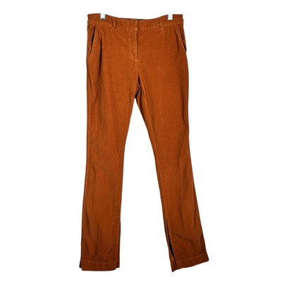 A.L.C. Javier Corduroy Orange Mid-Rise Split Flare Leg Casual Pants 4 Career-image
