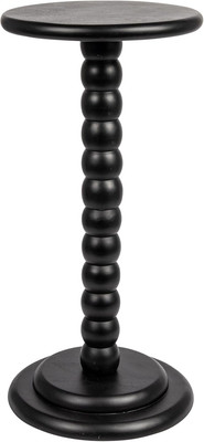 Creative Co-Op Stacked Pedestal Cocktail Side Table, Black -image