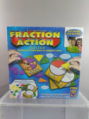 NEW SEALED CREATIVE TOYS FRACTION ACTION LEARNING PUZZLE GAME AGES 4-7-image