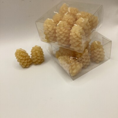 Creative CO~op, Inc~2 BOX SET~ 18 Total PINE CONE  TEA LIGHT CANDLES-NEW IN BOX-image