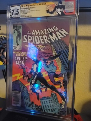Amazing Spider Man 252 4X Signed By Whole Creative Team? 1st Appearnc Venom Suit-image