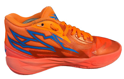 RARE Puma MELO MB.02 Supernova Fiery Coal/Orange Basketball 377403-01 Men sz 6.5-image