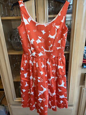 Boden 6 sundress gorgeous orange floral-image