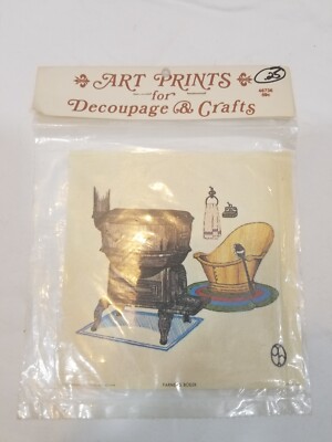 Vintage 1973 Creative Notions International Art Prints Farmer's Boiler NEW-image