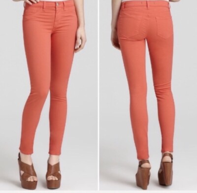 J BRAND SKINNY Jeans Tangerine Size 25 Stretch-image