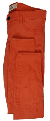 Hollister Orange Jean Pants Women 7 US 28wx28 inseam Stretch Skinny-image