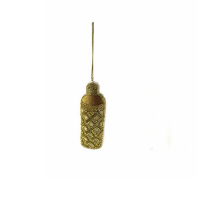 Creative Co-op Gold Shaker Cotton Ornament Bauble-image