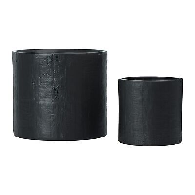 Main + Mesa Stoneware Planters, Set of 2-image