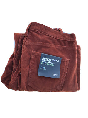 Silver Jeans Co. Highly Desirable High Rise Straight Leg Amber Corduroy Jeans-image