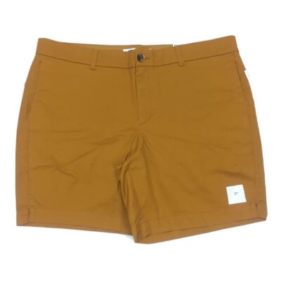 Old Navy Womens Everyday Short Casual Orange Stretch Mid Rise Pockets 16 New-image