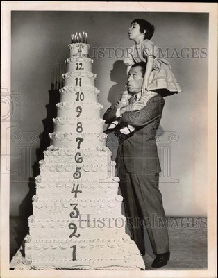 1961 Press Photo Ed Sullivan and Carla Precht on 