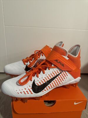 Nike Alpha Menace Pro 2 Mid Football Cleats Mens 14 Orange White BV3945-103-image