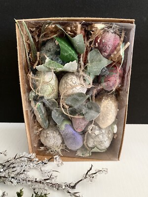 Miniature Christmas Ornaments Creative Co-op Fruits & Veggies Glass Ornaments-image