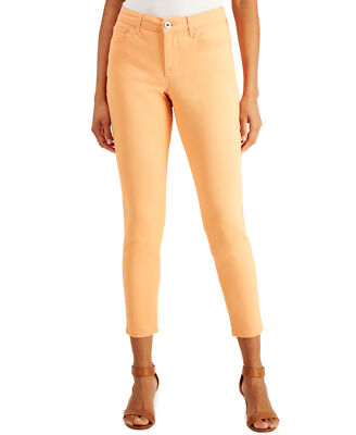 Style & Co Women's Curvy-Fit Skinny Fashion Jeans (16, Neon Orange)-image