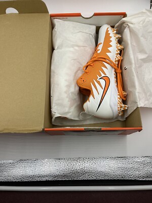 NEW Nike Alpha Menace Pro Mid TD Orange And White Football Cleats-image