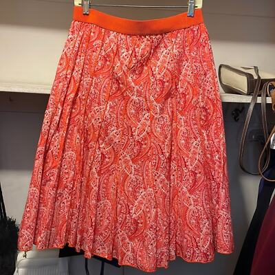 ROZ & ALI Medium Orange Paisley Skirt -image