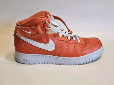 Nike Air Force 1 Orange & White Mids (DN4163-991) Men's Shoes Size 10.5 U.S.-image