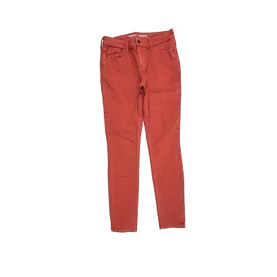 Old Navy Rockstar Mid Rise Skinny Women's size 8 Terracotta Orange Denim Jeans-image