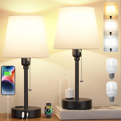 2x Lamparas De Mesa Luces Elegante Modernas Cristal Para Sala Dormitorio Cocina-image