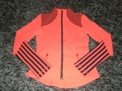 $108 Lululemon 8 Forme Jacket Classic Stripe Light Flare Orange Inkwell Blue -image