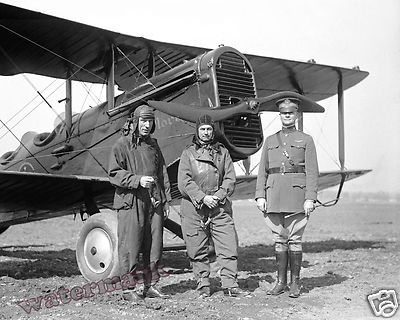 Gen Mitchell - Rep. O' Sullivan- Major Clegett  Bolling Field 1925 8x10 Photo-image