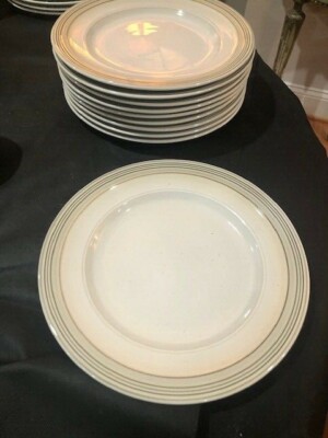 franciscan stoneware mesa pattern set of 10 dinner plates 10 1/2 in great shape-image