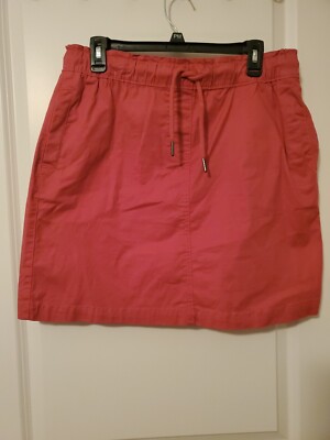 Croft & Barrow Burnt Orange Cotton Drawstring Skirt PM-image
