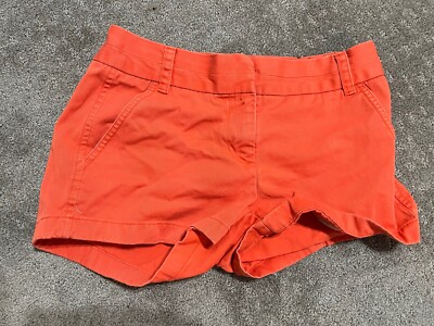J. Crew Size 0 Chino Broken In Orange Mid-Rise Women's Shorts-image