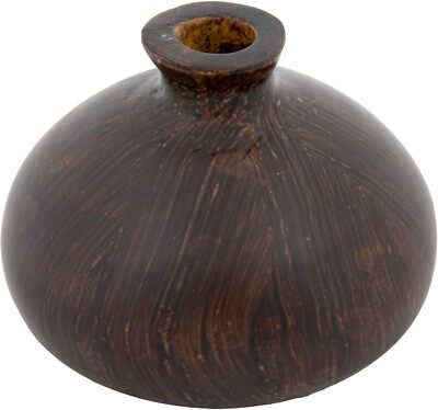 Creative Co-Op Decorative Paulownia Wood, Espresso Finish Vase Home Decor-image
