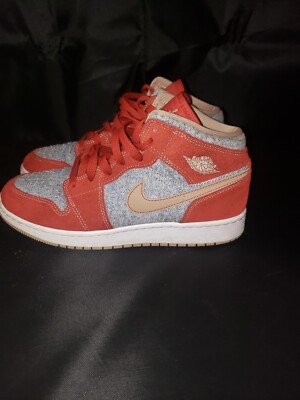 Jordan 1 Mid Denim Red Mens 6.5  / Womens 8 -image