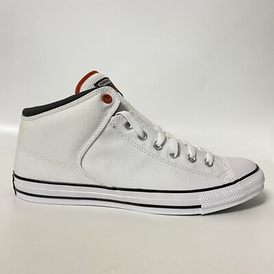 Converse NEW CTAS High Street Mid White/Storm Wind/Orange Mantra Mens Size 13-image