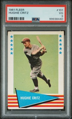 1961 FLEER HUGHIE CRITZ #101 PSA 3-image
