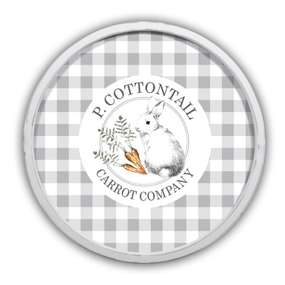 Creative Products P Cottontail Carrot Co 20 x 20 Round White Framed Print-image