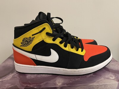 Nike Air Jordan 1 Retro Mid SE Black Orange Amarillo Yellow Raygun 852542-087 11-image