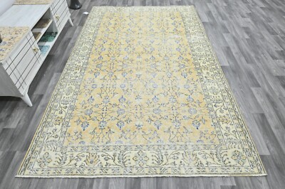 Vintage Turkish Oushak Rug, Orange 5x9 ft, Handmade Wool, Bohemian Anatolian-image