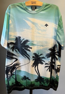 LRG The Creative Clothing Company Shirt Palm Trees Short Sleeve Large EUC-image
