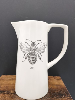 Bee Pitcher By Creative Co-op B Daphne. Ceramic 64oz.-image