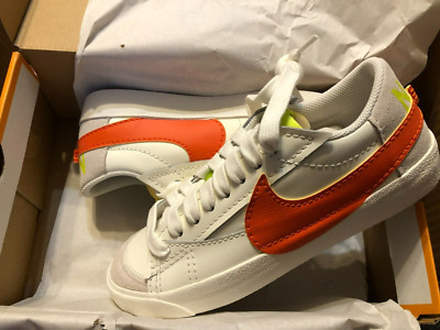 Nike Blazer Low 77 Jumbo DQ1470-103 Women Casual Shoes Sail/Rush Orange SIZE 8.5-image