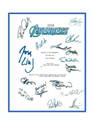 THE AVENGERS SIGNED SCRIPT JOSS WHEDON  ROBERT DOWNEY JR.  STAN LEE-image