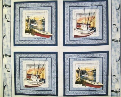 Sea Bound #CO6672 by D. Morgan for Springs Creative 4 Nautical Pillow Panel-image